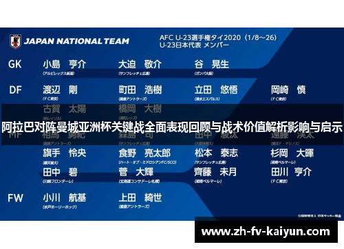 阿拉巴对阵曼城亚洲杯关键战全面表现回顾与战术价值解析影响与启示